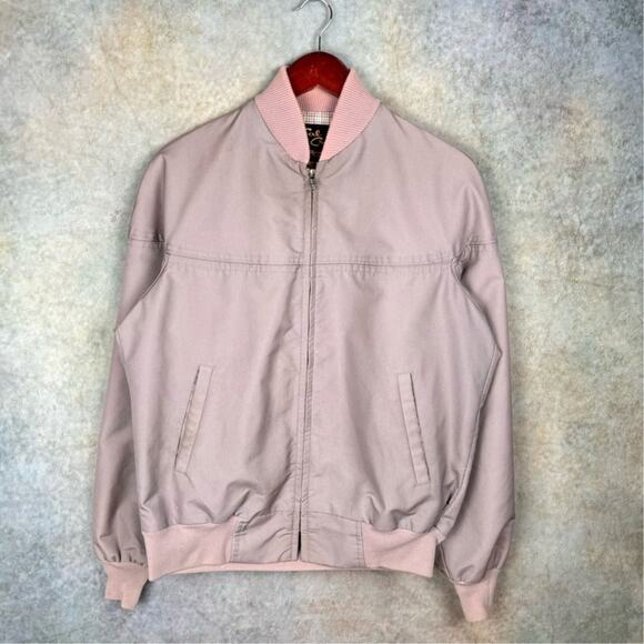 VTG 80s Cal Craft Full Zip Jacket Mens Sz M Gray Collared USA Retro Grandpa - Picture 1 of 10